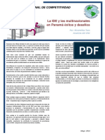 La IDE y Las Multinacionales en Panama Exitos y Desafios