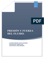 Presión y Fuerza de Un Fluido