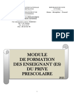 Modules Du Prescolaire - Deep 2021