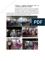 Informe de Gestiones y Eventos Realizados Por La Modalidad Danza en Escuelas Deportivas Cemex - Claudia 2014