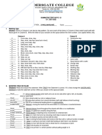 Summative Test-P.E and Health (1st Quarter)