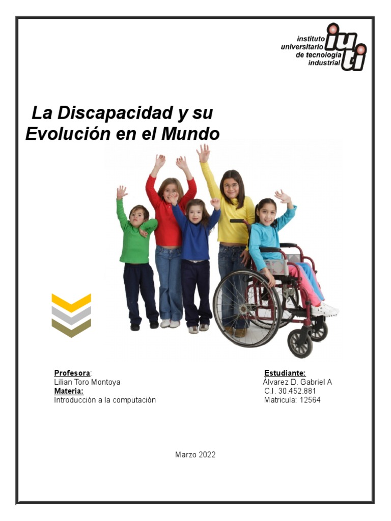 La Discapacidad y su Evolución en el Mundo | PDF | Invalidez ...