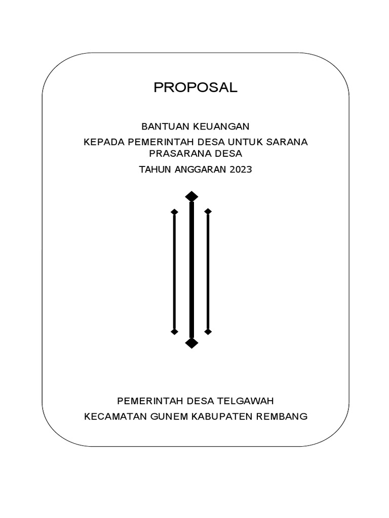 Proposal Bantuan Rehap Pasar Desa 2023 | PDF
