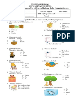 Daily Practice Test on Prepositions of Place
