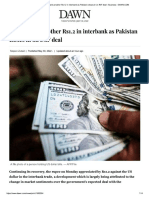 Article On Pak Rupee Depreciation and Comparison To EU Countries