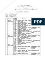 Jadwal Perjalanan Dinas DN