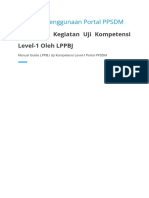 Manual Guide LPPBJ Pengajuan Kegiatan Uji Kompetensi Level 1 Portal PPSDM