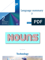 Language Summary 7 - Level 2