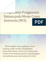 Pengamatan Penggunaan Bahasa Pada Meme Comic Indonesia (