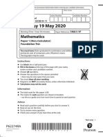 Tuesday 19 May 2020: Mathematics