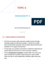 Topic 6 Endogeneity II