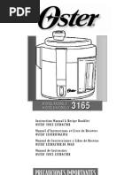 Download Manual Extractor A Oster 31651 by dann5 SN58329002 doc pdf