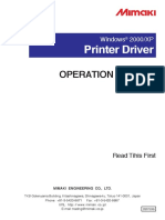 Printer Driver: Operation Manual