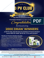 60 PV CLUB Draw Winners National Poster May'22
