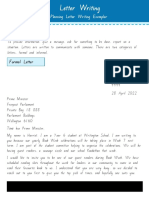 Letter Writing - Formal & Informal