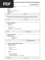 Winsem2021-22 Bcse102l TH Vl2021220504676 Da-2 Quiz-1 QP Key Quiz Bcse102l Structured and Object Oriented Programming