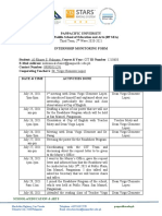 Student Internship MONITORING FORM