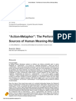 "Action-Metaphor" - The Performatic Sources of Human Meaning-Making