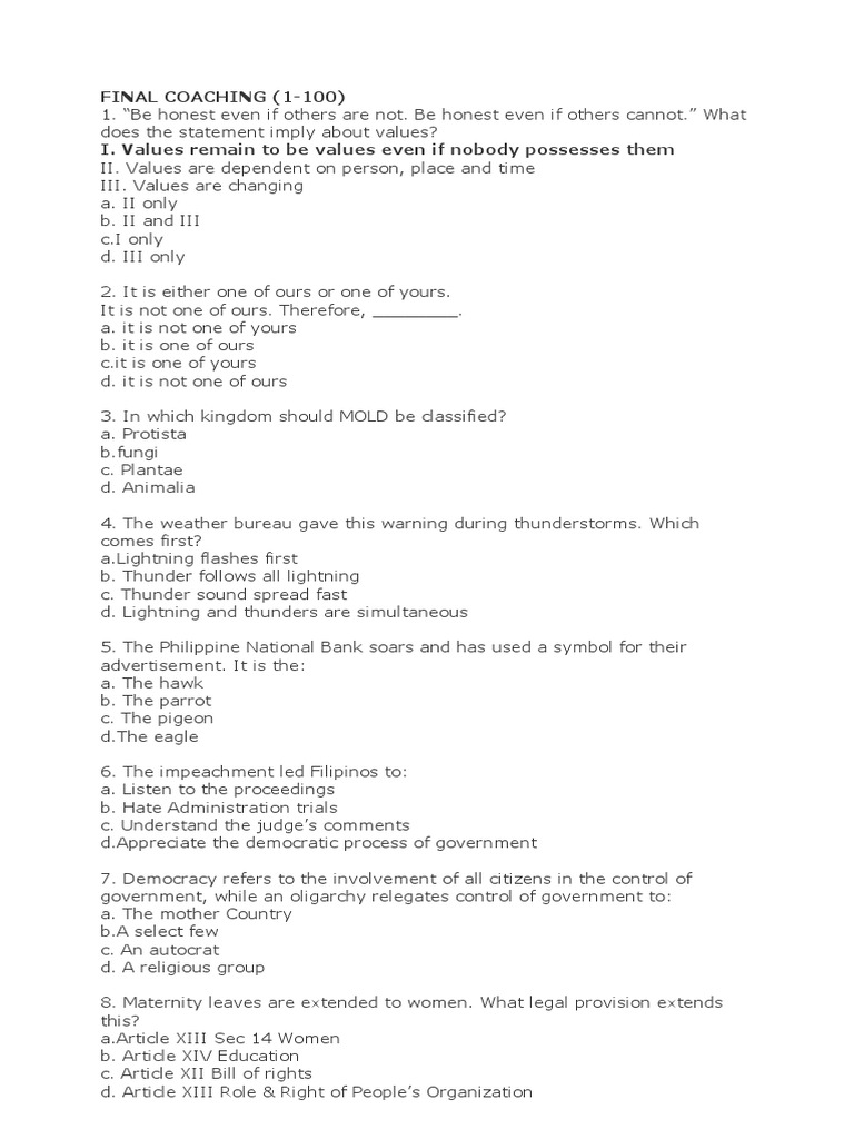 Final Coaching Assessment Questions | PDF | Learning | Teachers