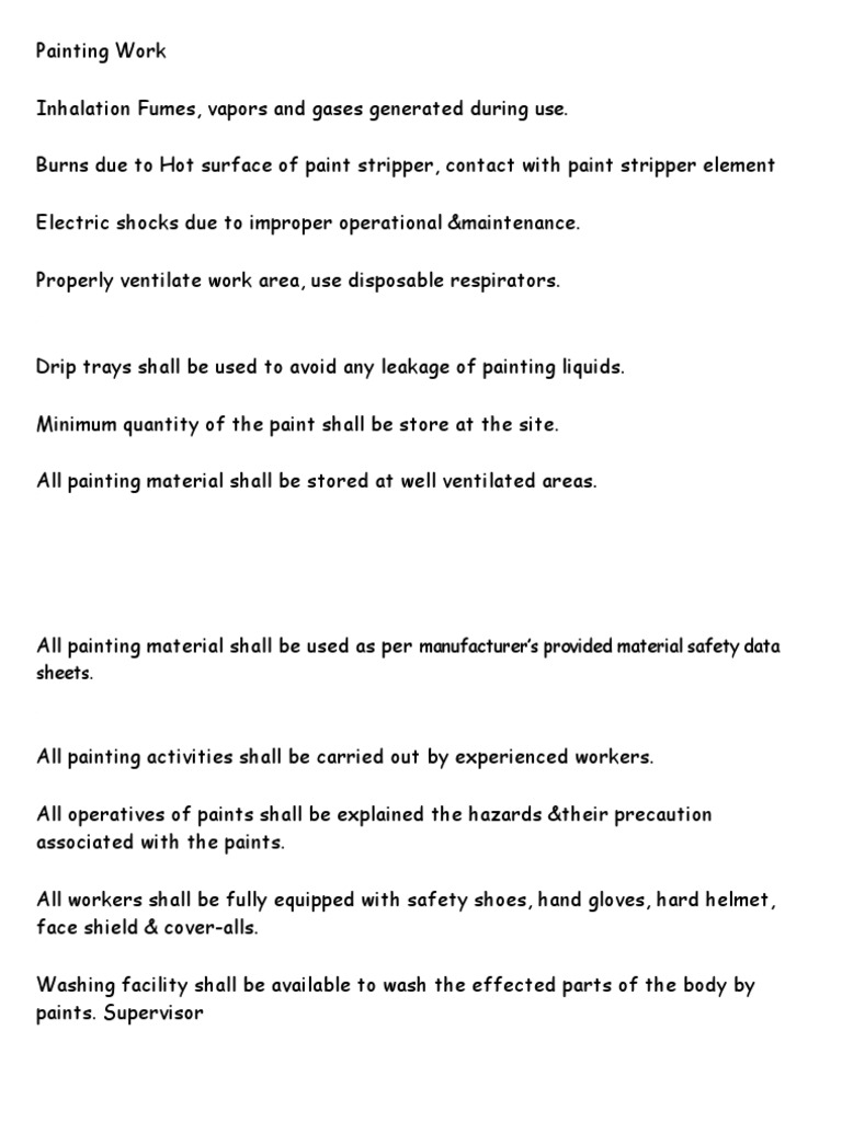Blasting Painting Work | PDF | Safety | Occupational Safety And Health