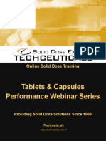Tablets & Capsules Performance Webinar Series: Online Solid Dose Training