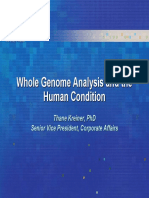 Whole Genome Analysis and The Human Condition
