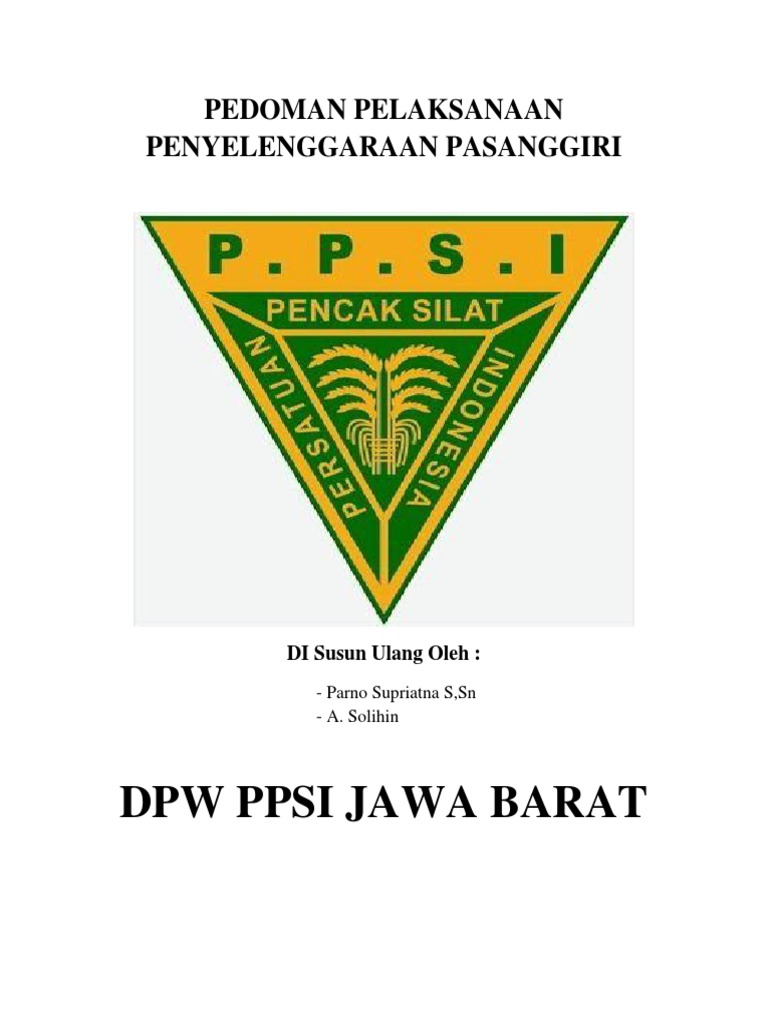 Pedoman Pasanggiri Pencak Silat PPSI | PDF