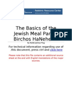 The Basics of The Jewish Meal Part Ii: Birchos Hanehenin