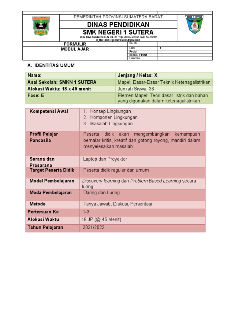 Modul Ajar Semester Genap Pdf