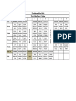 The Science School DHA Time Table Class: 6 Yellow