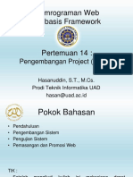 Pemrograman Web Berbasis Framework: Pengembangan Project (Bag. 2)