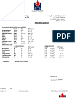 Hematology Unit: Complete Blood Picture (CBC)