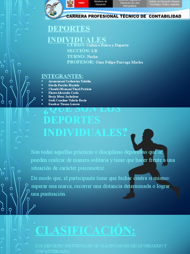 Deportes Individuales | PDF | Nadando | Deporte del atletismo