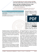 Measures To Enhance The Role of Political Parties in The Republic of Uzbekistan and Their Importance