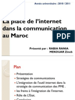La Place de L'internet Dans La Communication Au Maroc