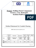 Method Statement For Conduit Chasing