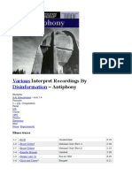 Interpret Recordings by - Antiphony: Various Disinformation