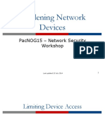 Hardening Network Devices: Pacnog15 - Network Security Workshop