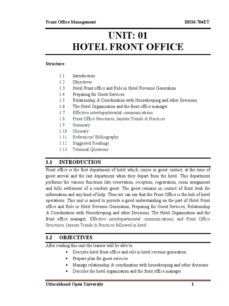 Front Office PDF Point Of Sale Hotel