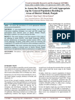 A Descriptive Study To Assess The Prevalence of Covid Appropriate Behavior Among The General Population Residing in Selected Areas of District Mohali, Punjab