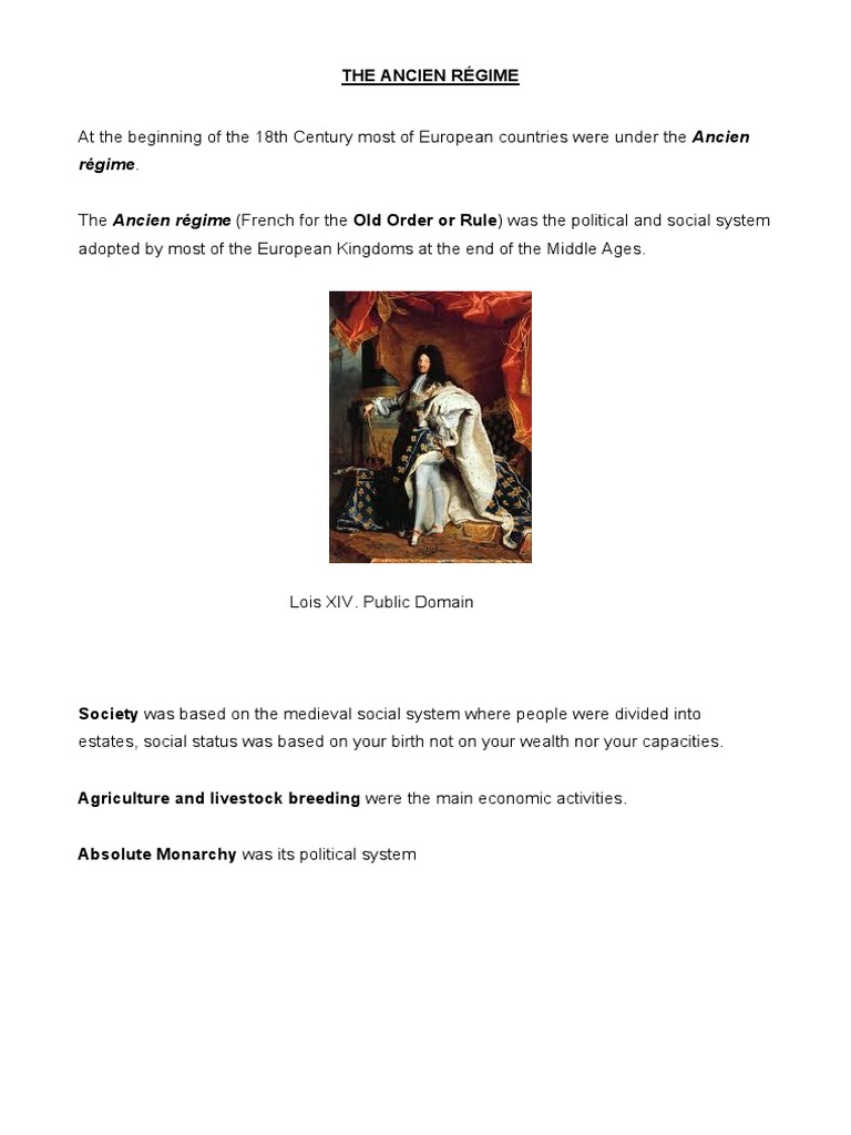 Unit 1 The Ancien Regime | PDF | Age Of Enlightenment | Parliament