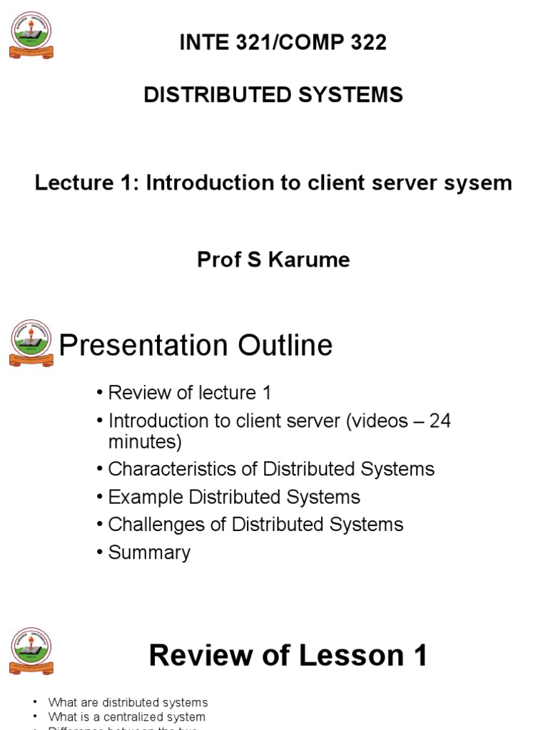 Lecture 2 Introduction To Client Server Computing | PDF | Transmission ...