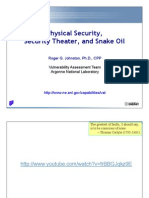 Physical Security, Security Theater, & Snake Oil