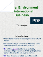 Cultural Environment of International Business: T.J. Joseph