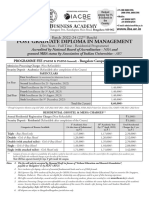 Post Graduate Diploma in Management: Ndus Usiness Cademy