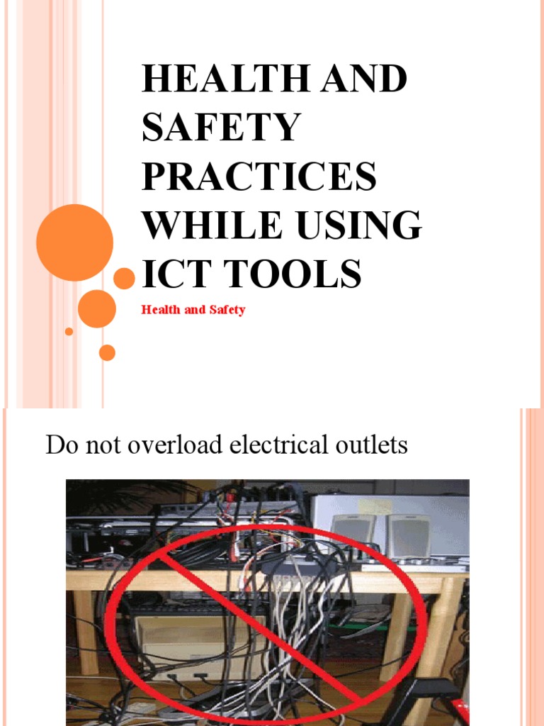 4 Health and Safety Practices While Using ICT Tools Health and Safety PDF