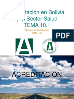 TEMA 10.1 Acreditación en Bolivia y El Sector Salud