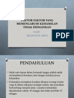 Faktor-Faktor Yang Memengaruhi Kehamilan Tidak Diinginkan