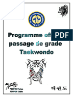 Programme Complet Passage de Grade Taekwondo