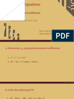 Differential Equations: Undetermined Coefficients